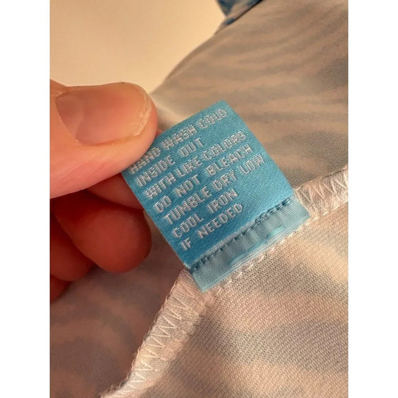 J. Mclauglin Blue Animal Print Sleeveless Catalina Cloth Tiered Dress Size XS - Picture 7 of 11